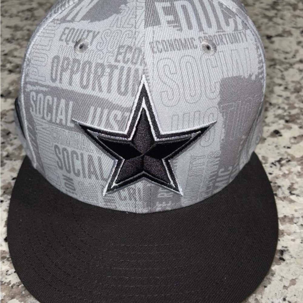 Gray and Black Star Cap